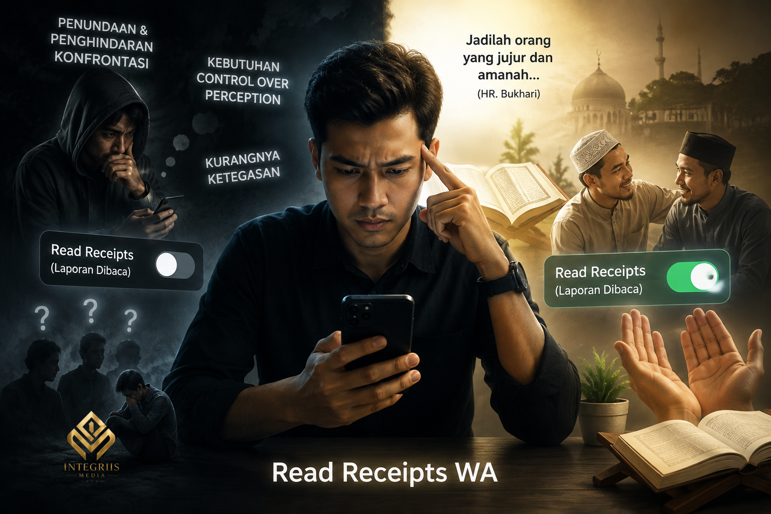 Read Receipts WA. Muka Dua: Perspektif Psikologi Perilaku dan Akhlak Islam